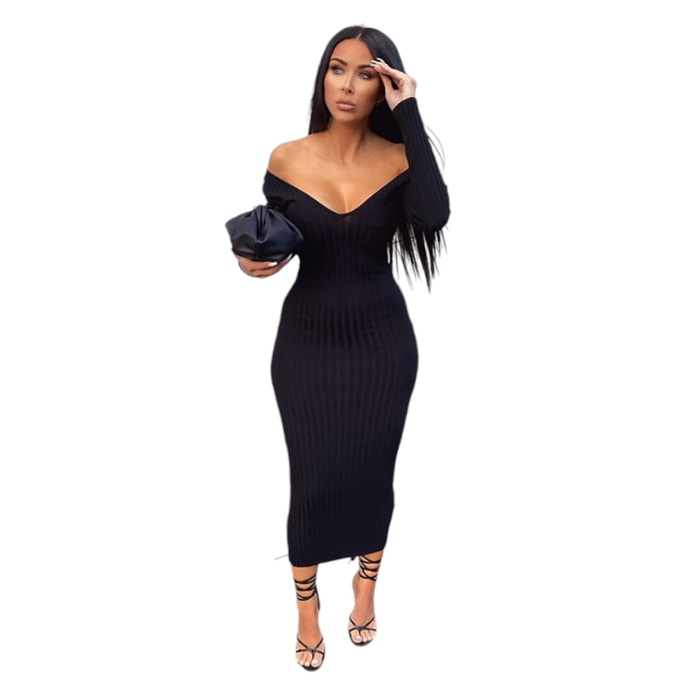 Fashion Nova Kallan Knit Dress - Black